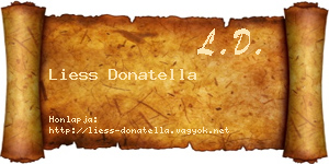 Liess Donatella névjegykártya